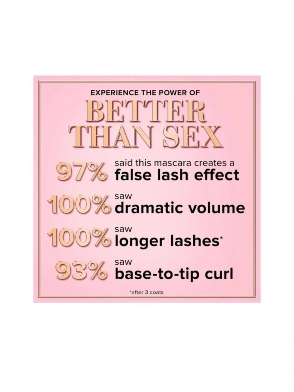 New- Too Faced Better Than Sex Mascara - Black- full size